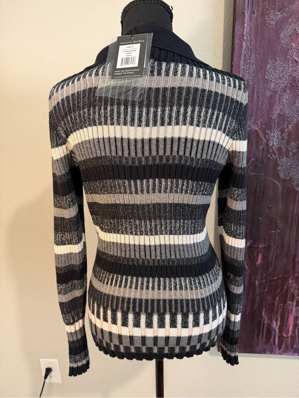 Alp N Rock Luisa Polo Sweater Black Large - Picture 3 of 6